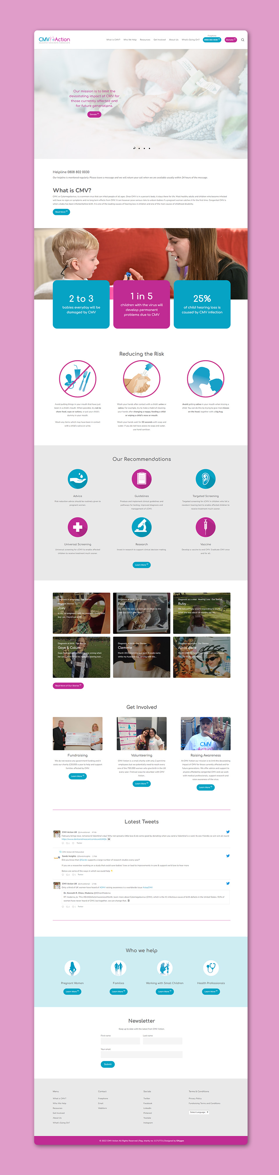 CMV Action website homepage