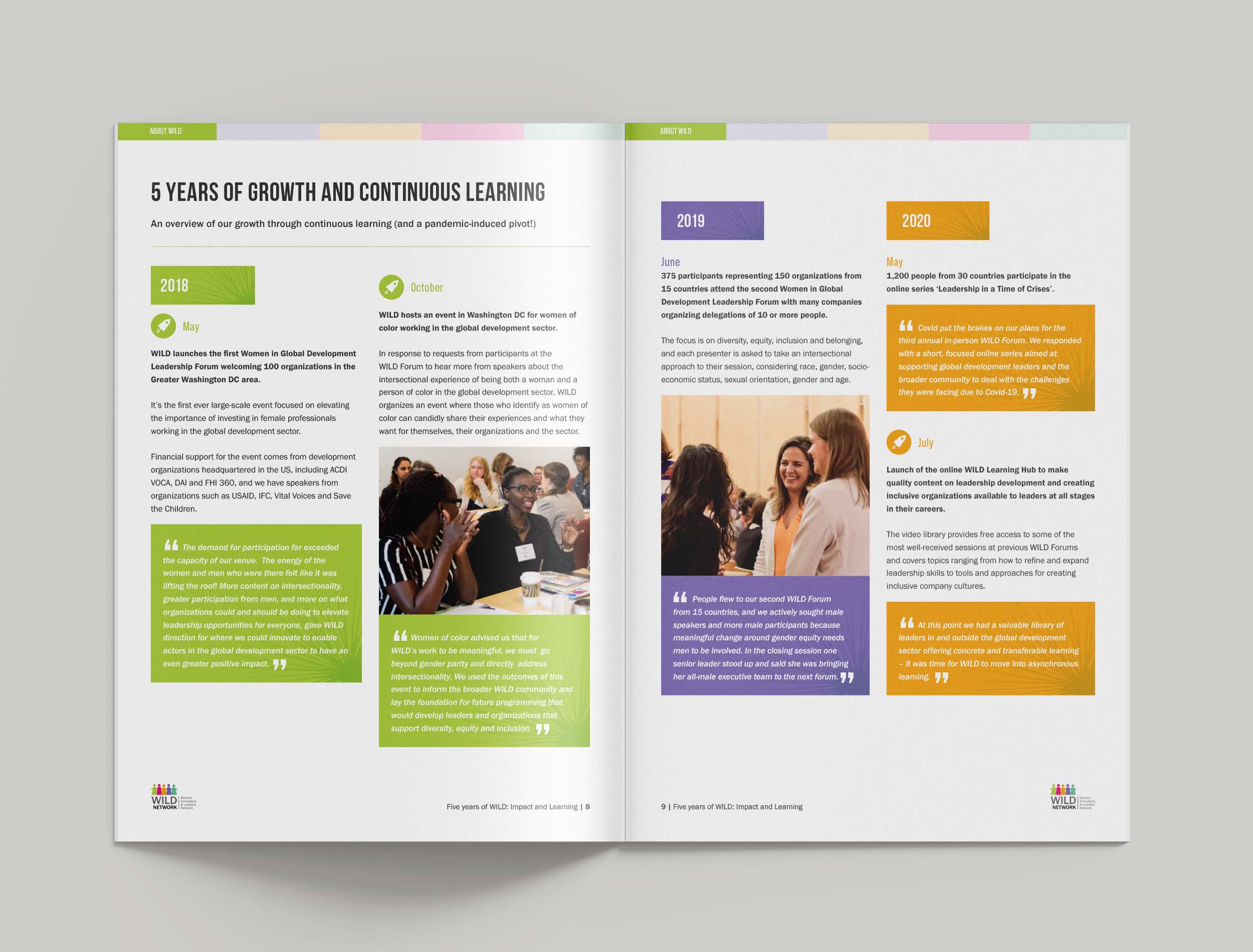 Mockup of WILD report