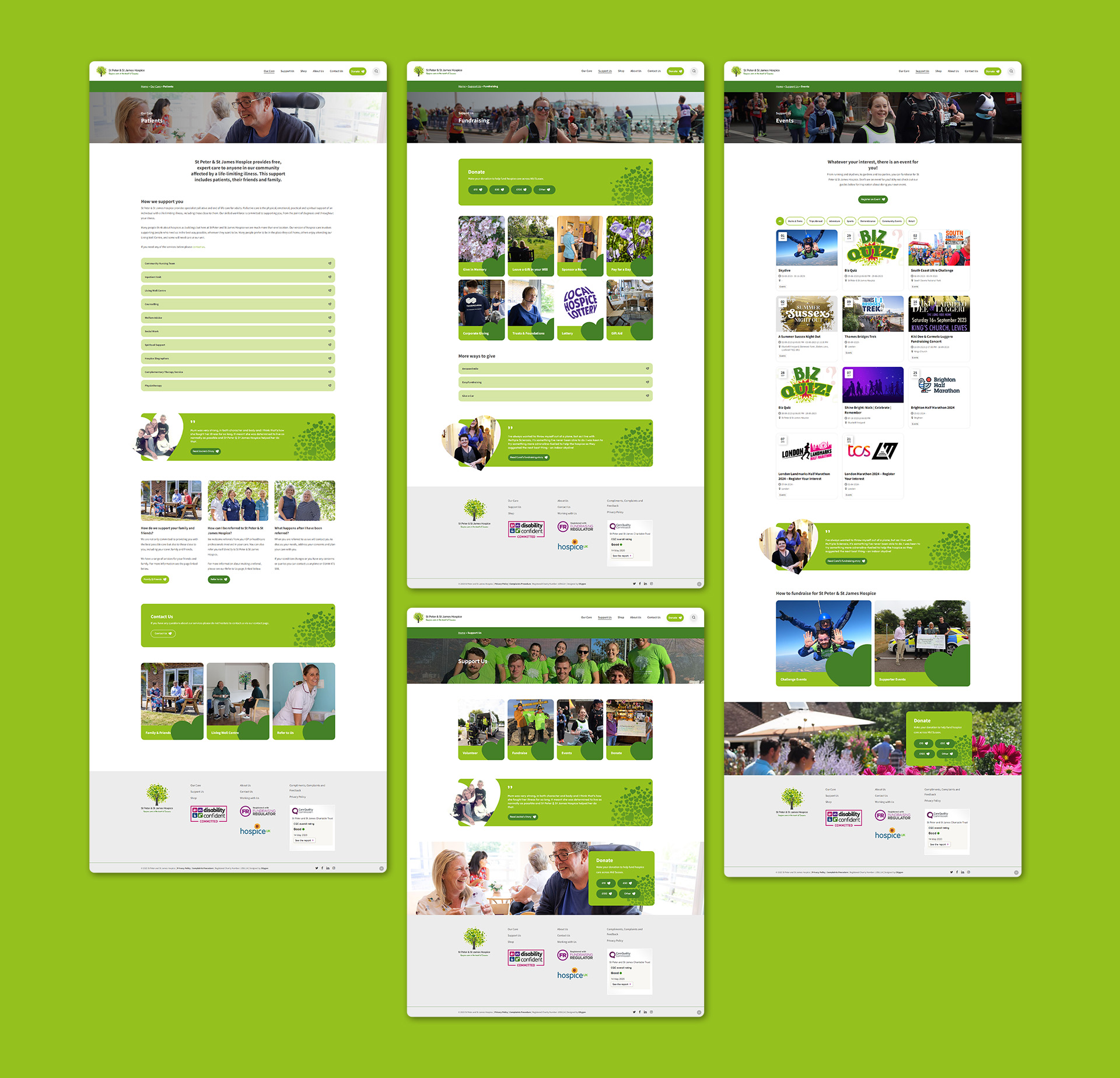 Mockup of St Peter & St James Website