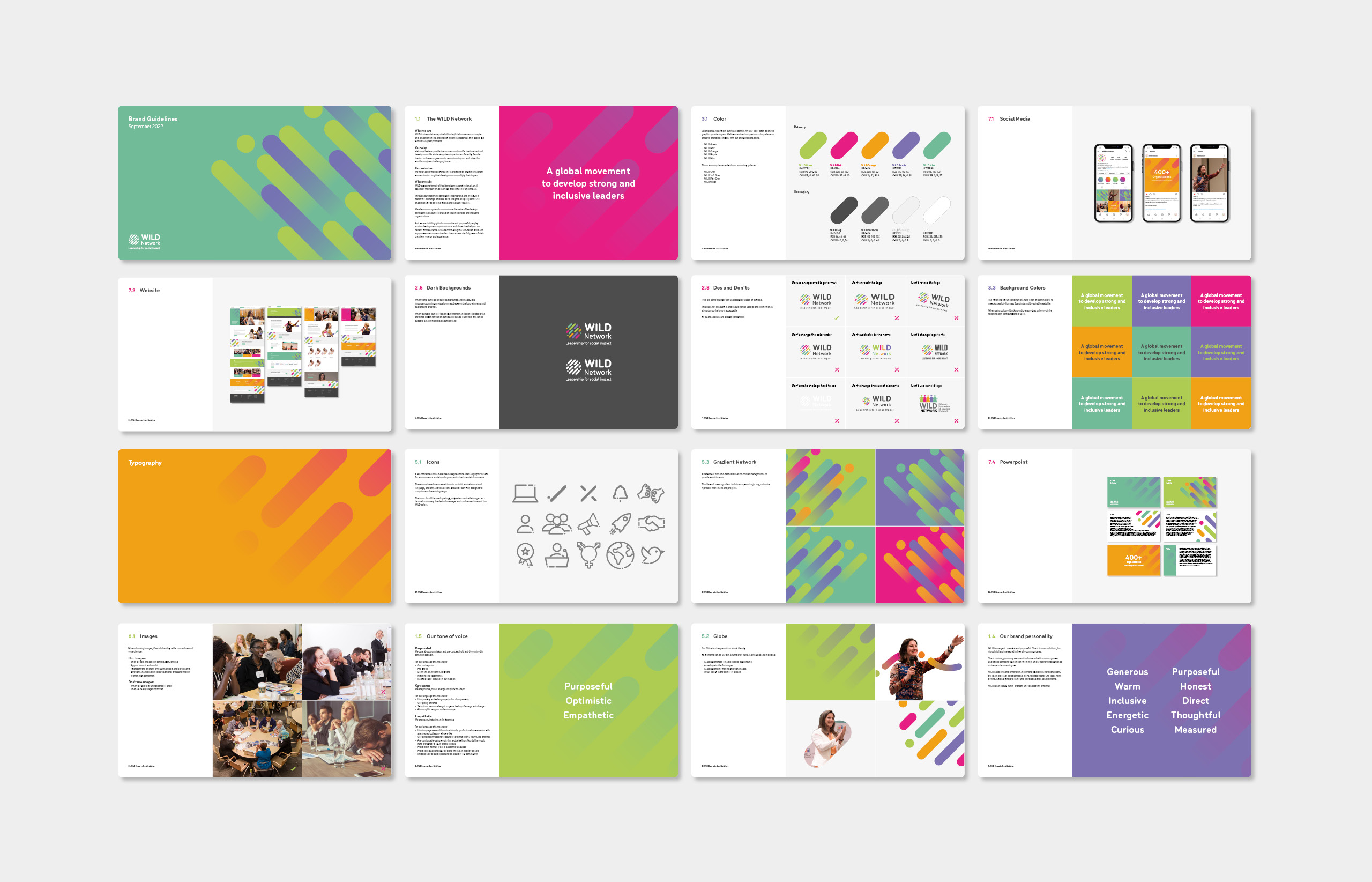Mockup of WILD brand guidelines