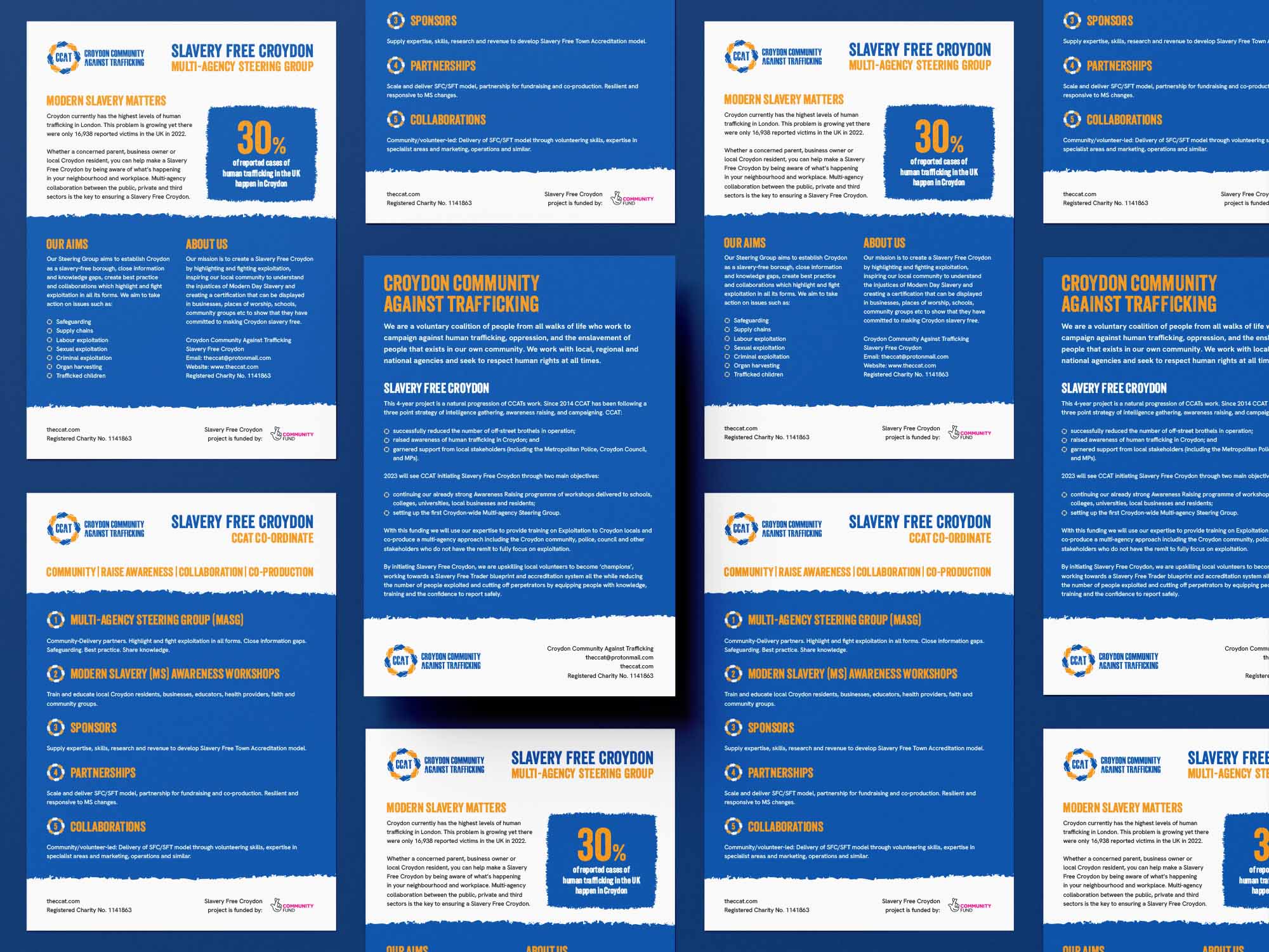 Mockup of CCAT poster designs